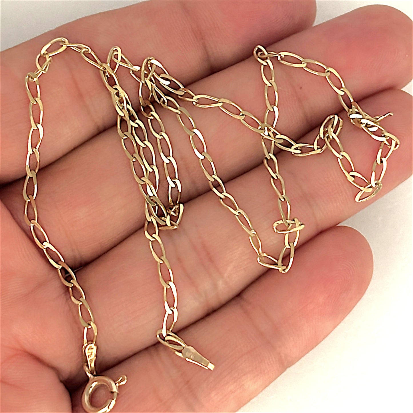GOLD DEAL | 9ct (9K) Gold Oval-crafted Link Chain 45cm