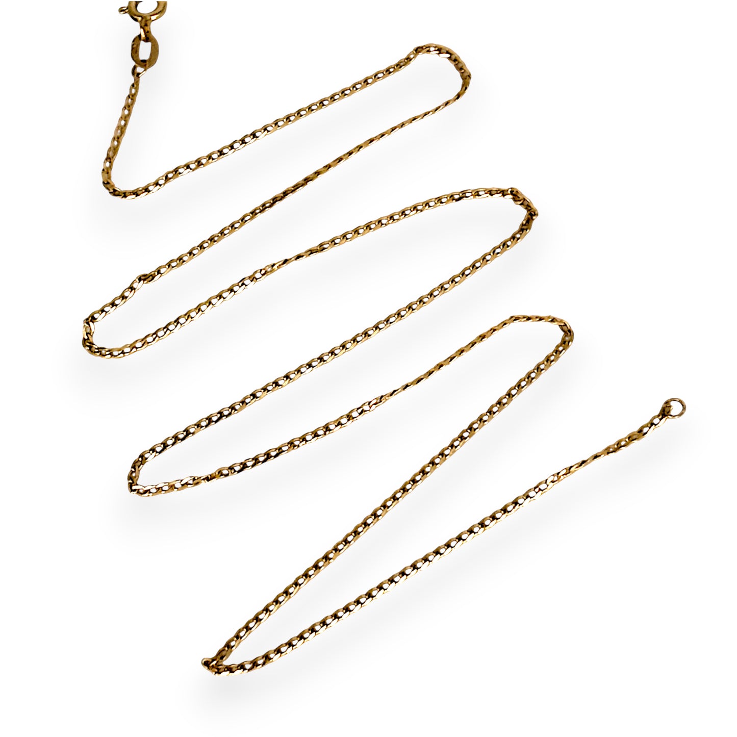 GOLD DEAL | 9ct (9K) Gold Flat-Forged brilliance Curb Link Chain 44cm