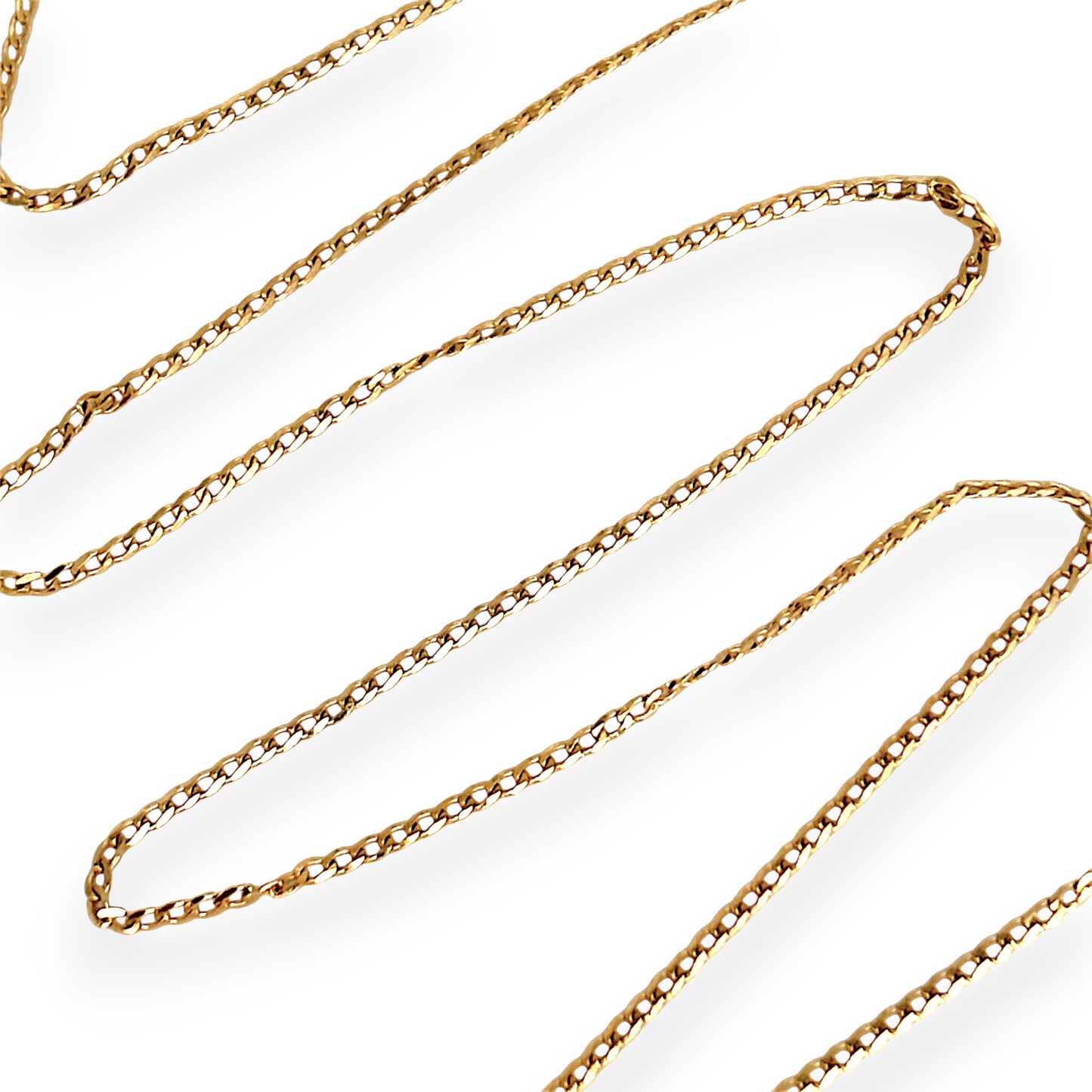 GOLD DEAL | 9ct (9K) Gold Flat-Forged brilliance Curb Link Chain 44cm