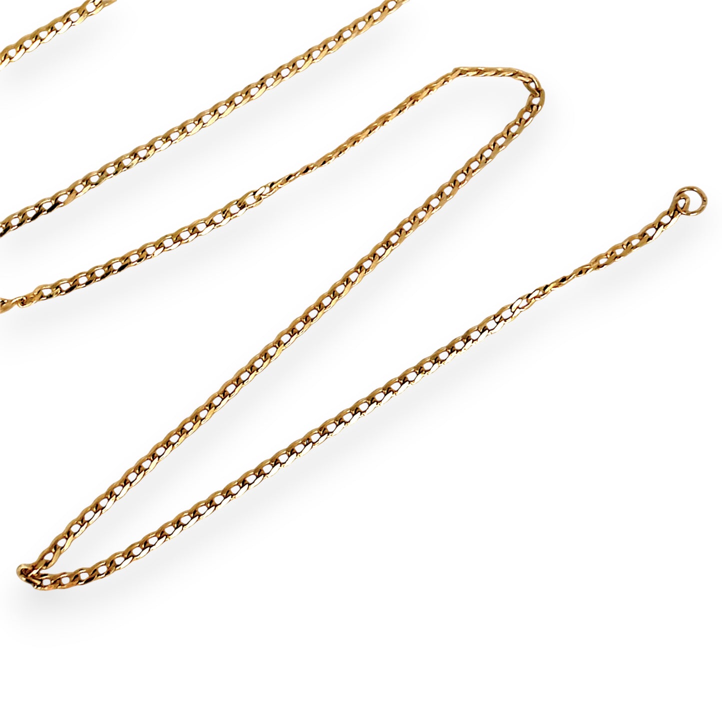 GOLD DEAL | 9ct (9K) Gold Flat-Forged brilliance Curb Link Chain 44cm