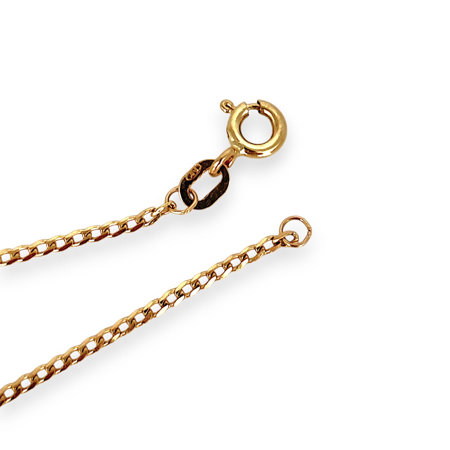 GOLD DEAL | 9ct (9K) Gold Flat-Forged brilliance Curb Link Chain 44cm