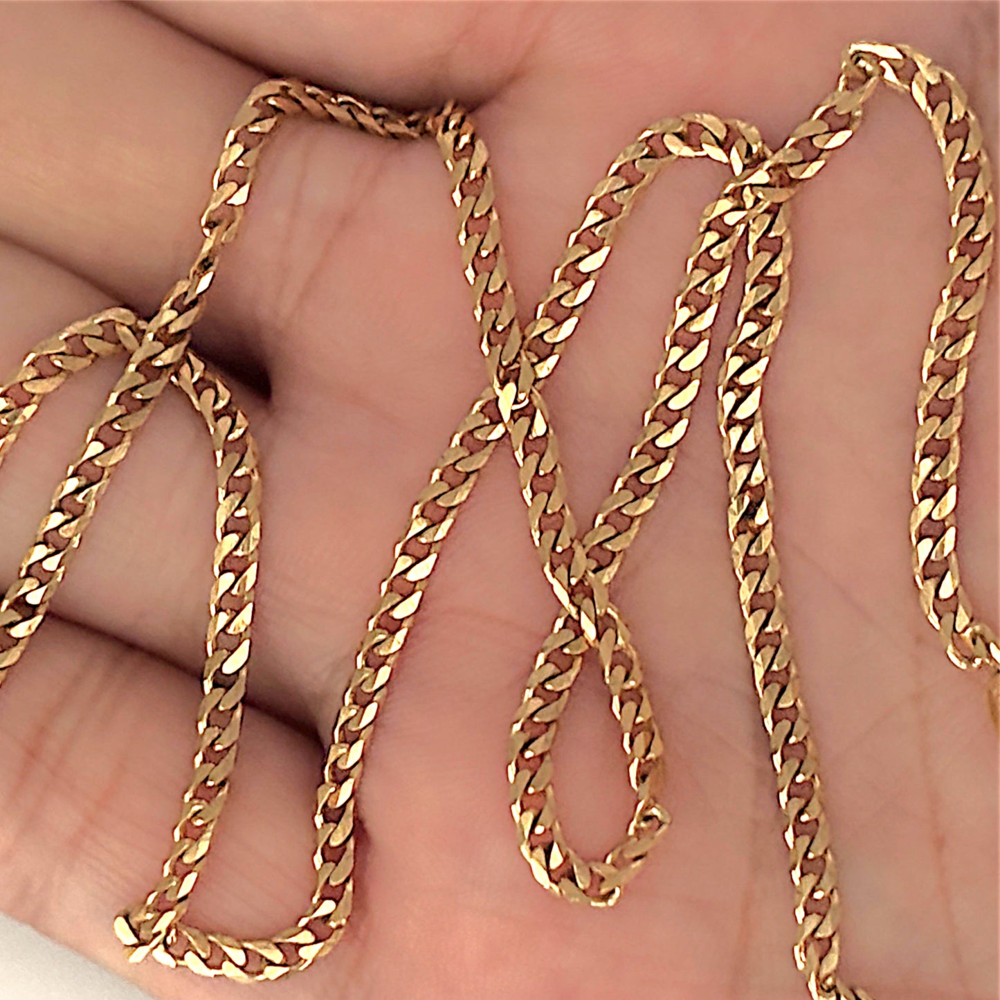 GOLD DEAL | 9ct (9K) Gold Crisp Curated Curb Link Refurbished Chain 45cm