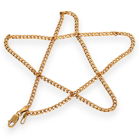 GOLD DEAL | 9ct (9K) Gold Crisp Curated Curb Link Refurbished Chain 45cm