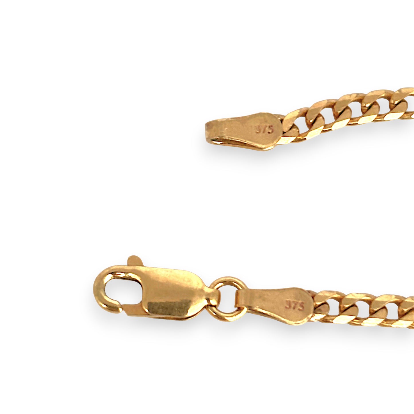 GOLD DEAL | 9ct (9K) Gold Crisp Curated Curb Link Refurbished Chain 45cm