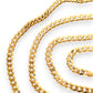 GOLD DEAL | 9ct (9K) Gold Rounded Flat Smooth Curb Link Refurbished Chain 60cm