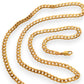 GOLD DEAL | 9ct (9K) Gold Rounded Flat Smooth Curb Link Refurbished Chain 60cm