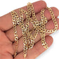 GOLD DEAL | 9ct (9K) Gold Rounded Flat Smooth Curb Link Refurbished Chain 60cm