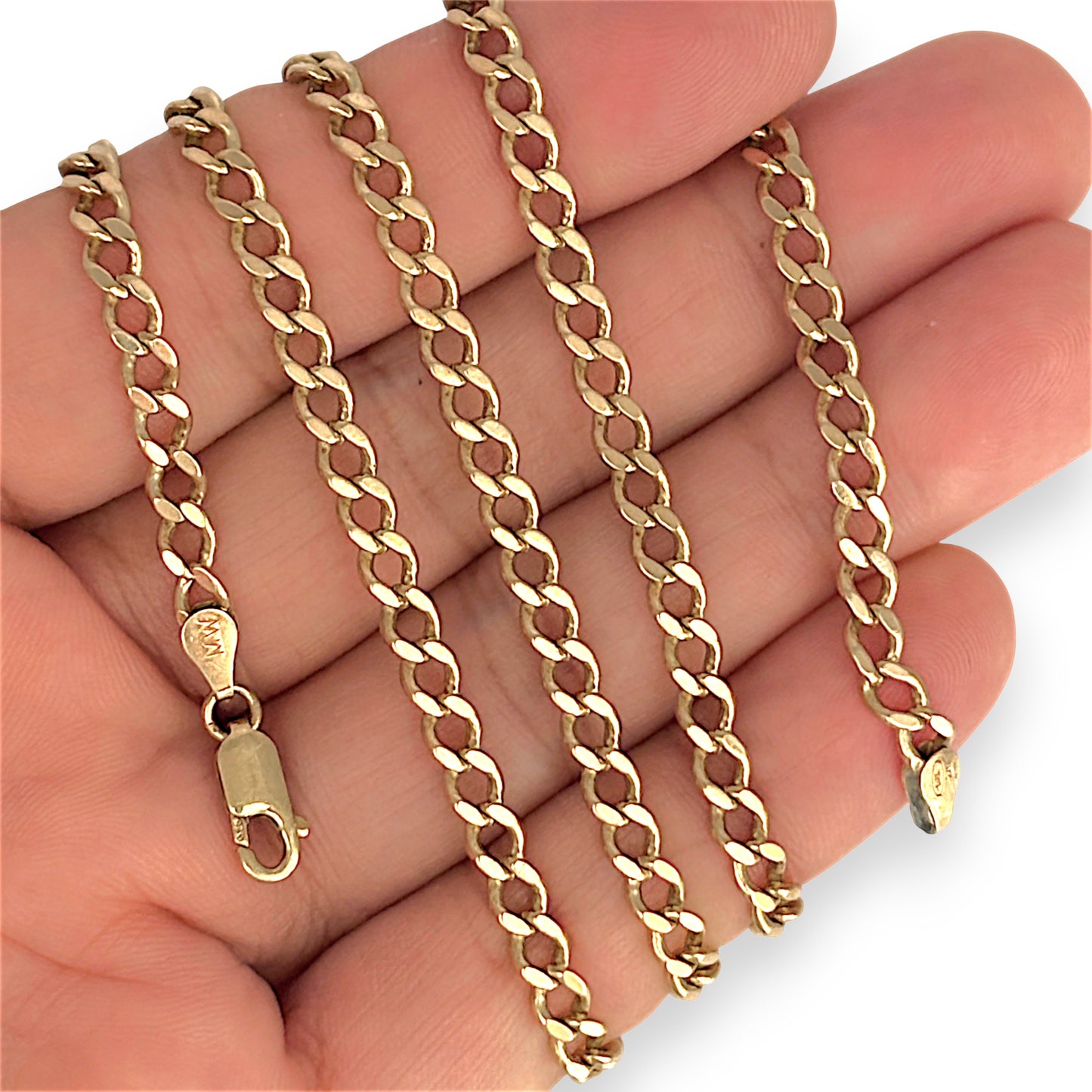 GOLD DEAL | 9ct (9K) Gold NZ, Traditional Style Confident Curb Link Chain 64cm