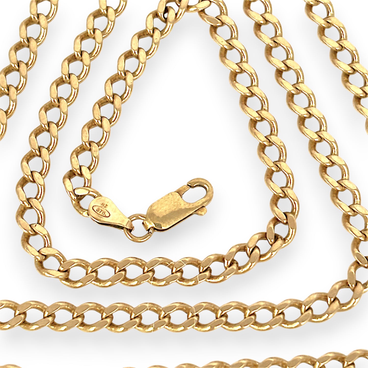 GOLD DEAL | 9ct (9K) Gold NZ, Traditional Style Confident Curb Link Chain 64cm