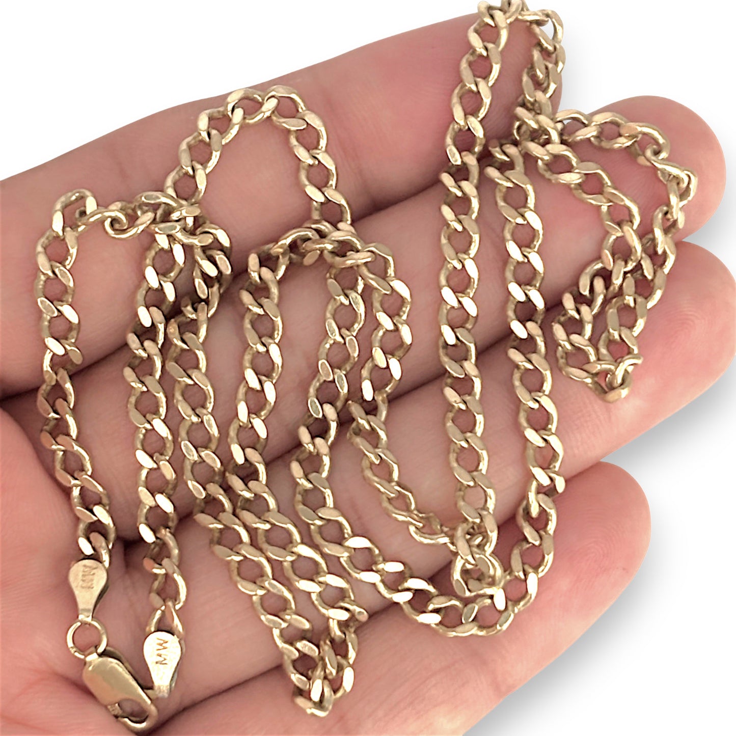GOLD DEAL | 9ct (9K) Gold NZ, Traditional Style Confident Curb Link Chain 64cm