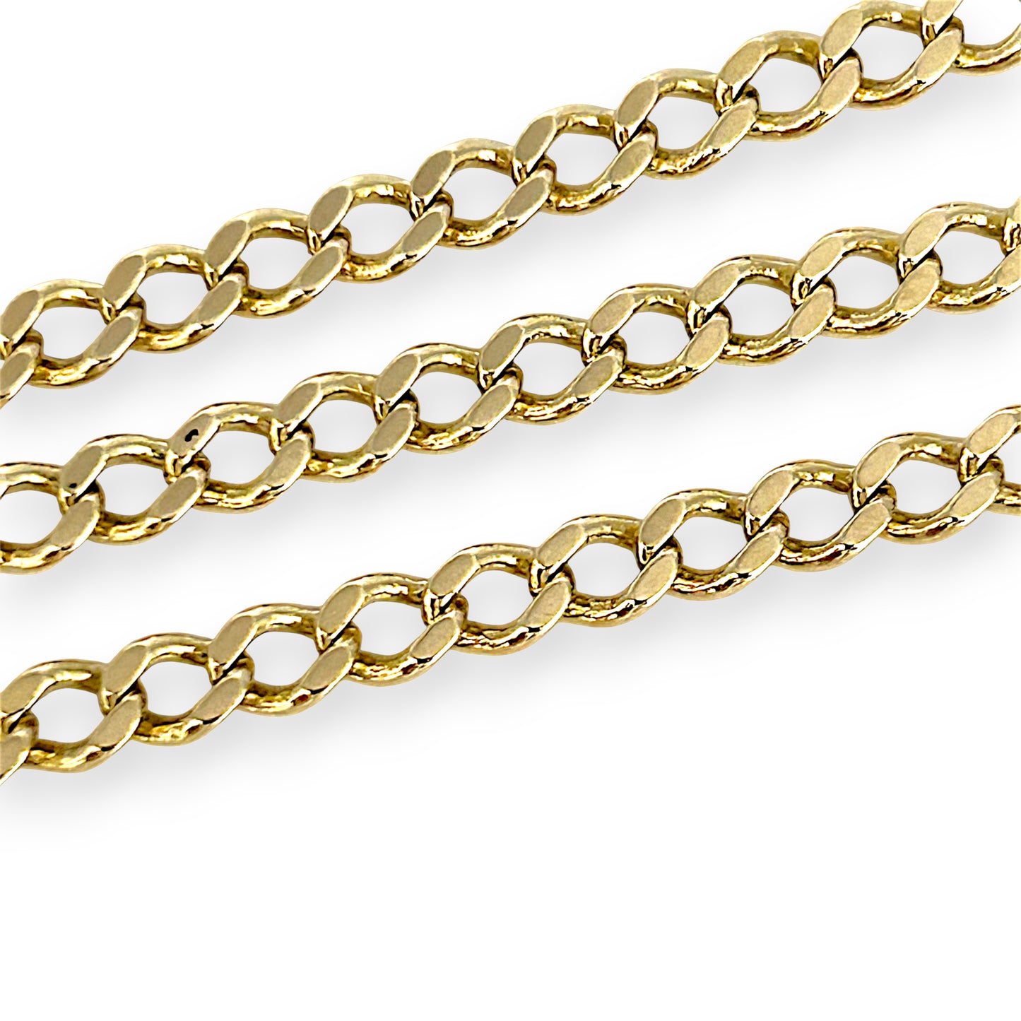 GOLD DEAL | 9ct (9K) Gold NZ, Confident Curb Link Refurbished Chain 64cm