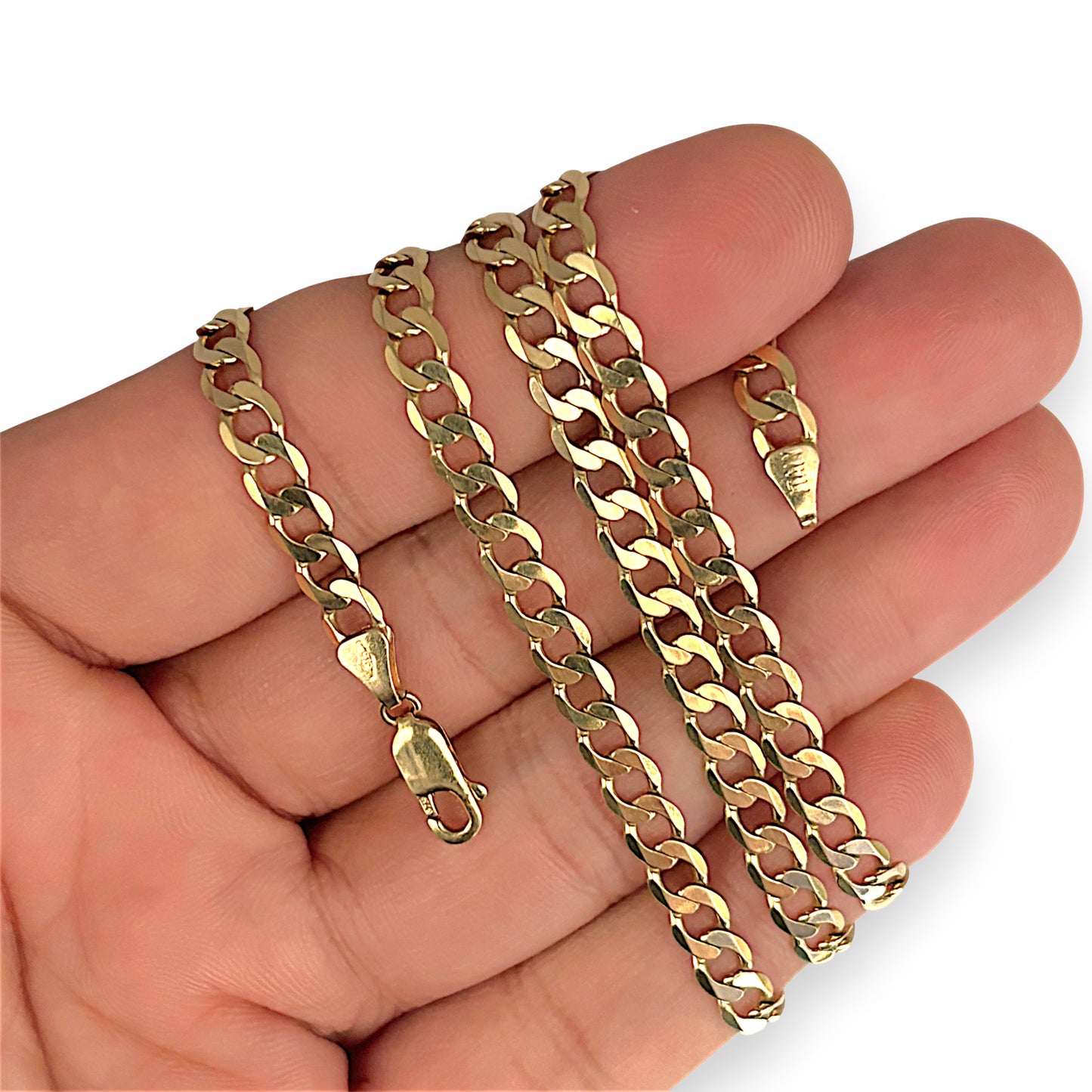 GOLD DEAL | 9ct (9K) Gold Elegant Flow Curb Chain 55cm