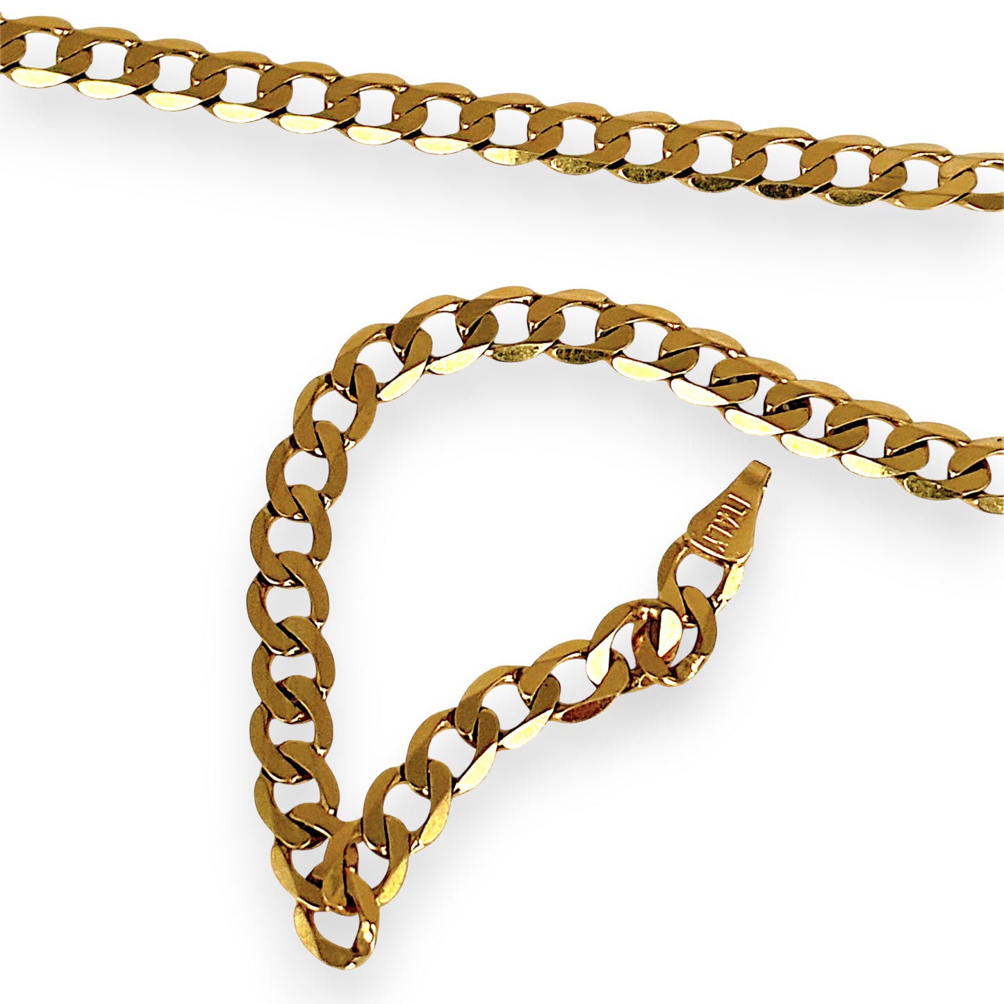 GOLD DEAL | 9ct (9K) Gold Elegant Flow Curb Chain 55cm