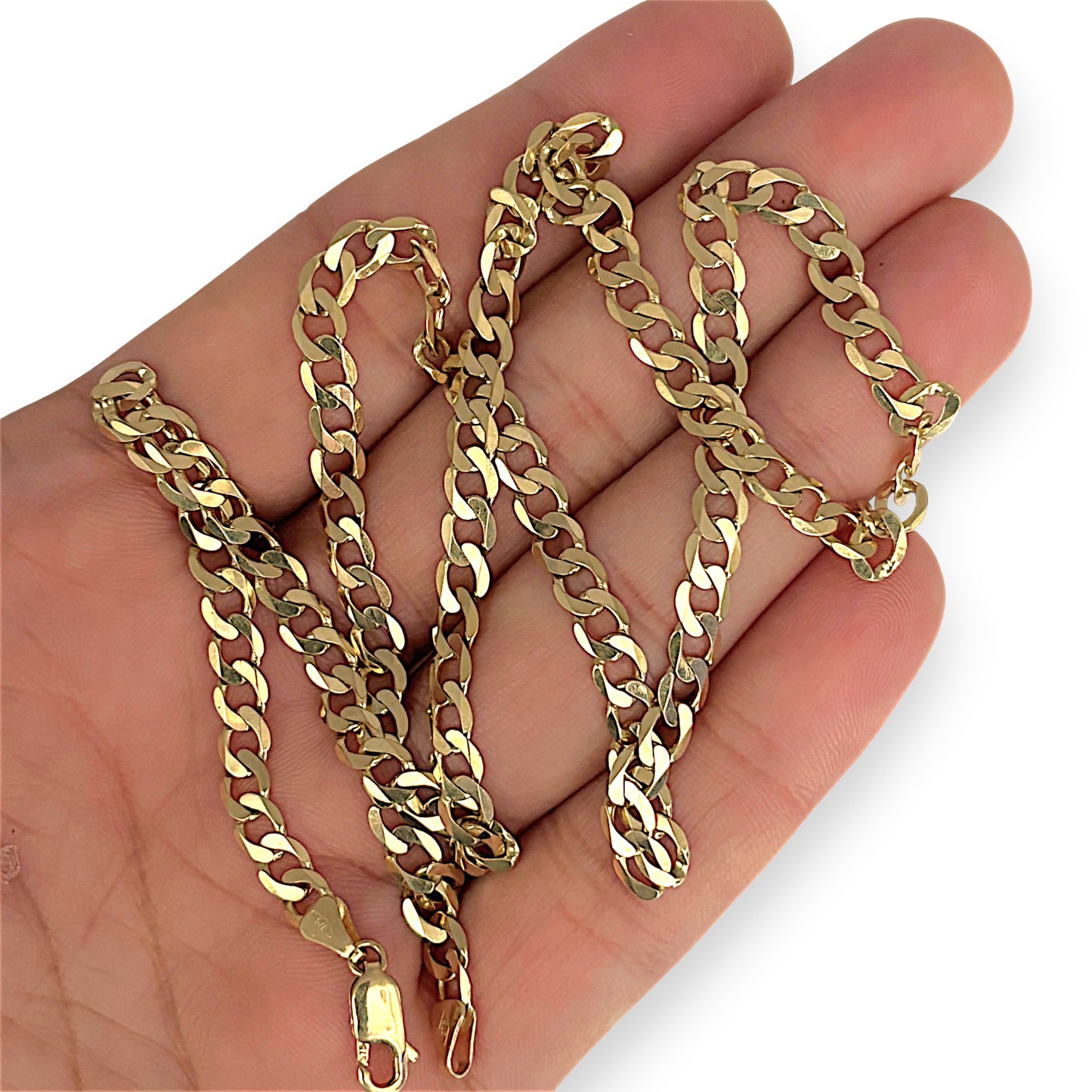 GOLD DEAL | 9ct (9K) Gold Elegant Flow Curb Chain 55cm
