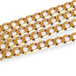 GOLD DEAL | 9ct (9K) Gold Beveled Edge Flattened Curb Link Chain 60cm Valuation $5,490