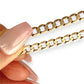 GOLD DEAL | 9ct (9K) Gold Beveled Edge Flattened Curb Link Chain 60cm Valuation $5,490