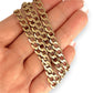 GOLD DEAL | 9ct (9K) Gold Beveled Edge Flattened Curb Link Chain 60cm Valuation $5,490