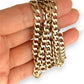 GOLD DEAL | 9ct (9K) Gold Beveled Edge Flattened Curb Link Chain 60cm Valuation $5,490