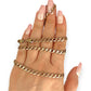 GOLD DEAL | 9ct (9K) Gold Beveled Edge Flattened Curb Link Chain 60cm Valuation $5,490