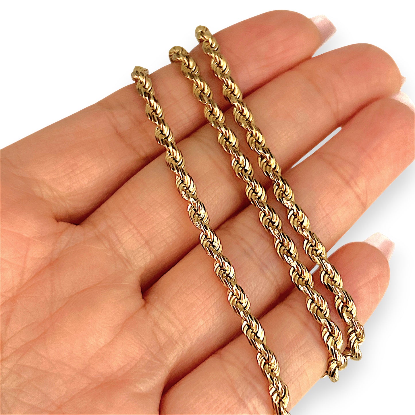 GOLD DEAL | 9ct (9K) Gold Prince of Wales Rope Chain 45cm Valuation $4,600