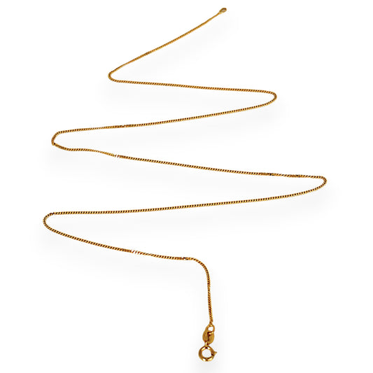 GOLD DEAL | 9ct (9K) Gold Sleek Lightweight, Polished Elegance Curb Link Chain 45cm