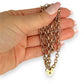 GOLD DEAL | 9ct (9K) Gold Heart Padlock Necklace 52cm Valuation $2,890