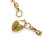 GOLD DEAL | 9ct (9K) Gold Heart Padlock Necklace 52cm Valuation $2,890