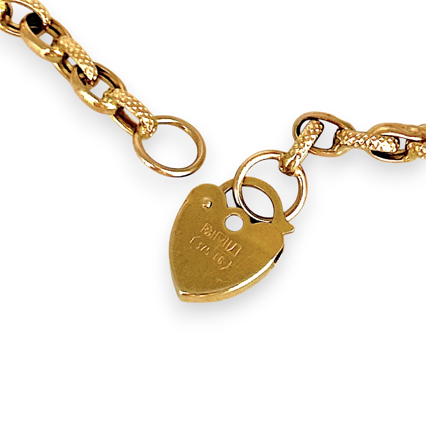 GOLD DEAL | 9ct (9K) Gold Heart Padlock Necklace 52cm Valuation $2,890