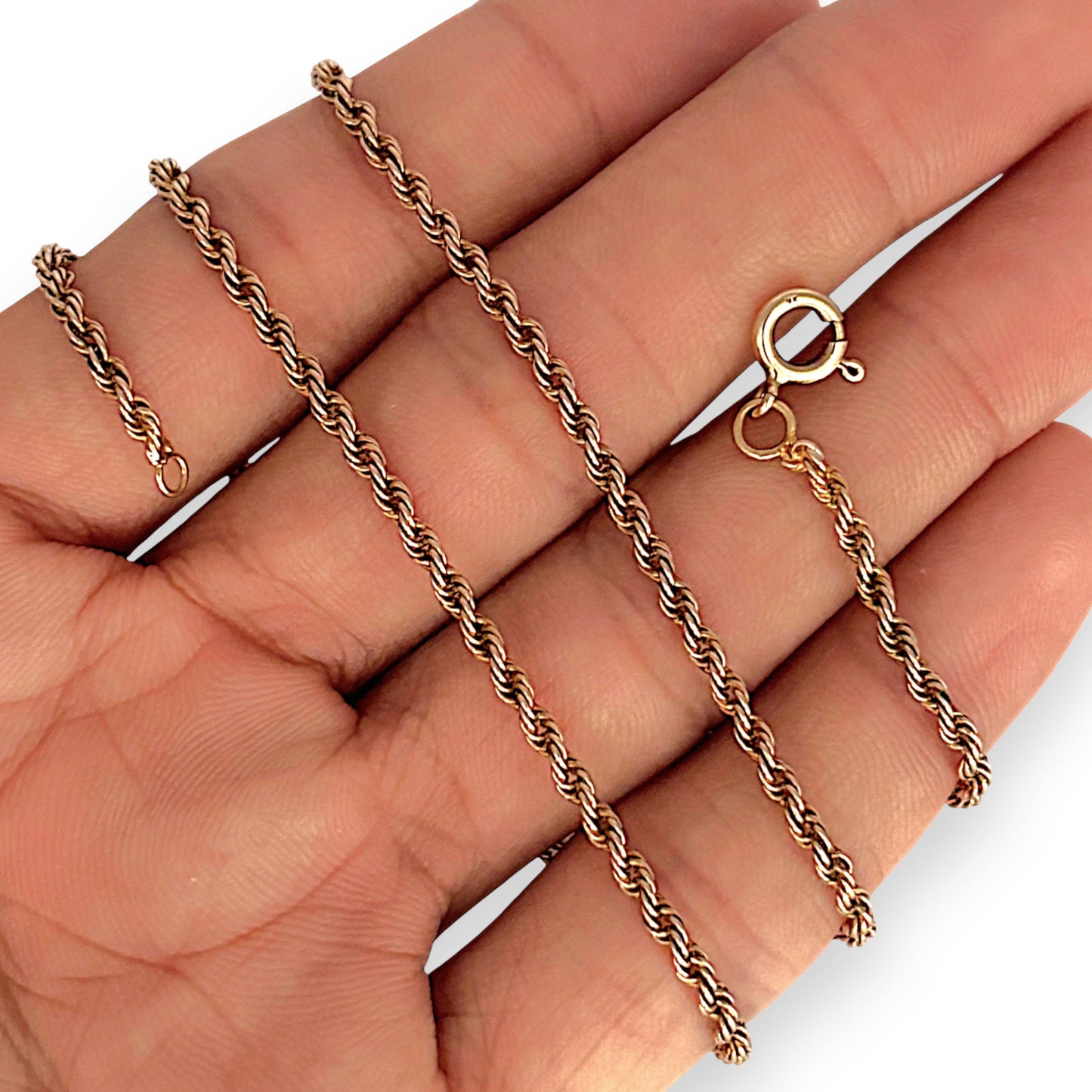 GOLD DEAL | 9ct (9K) Gold Medium Weight Twisted Rope Chain 50cm
