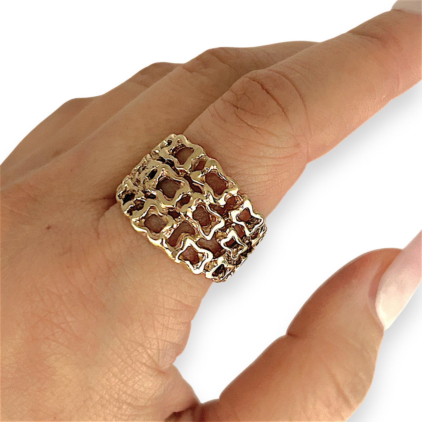 GOLD DEAL | 9ct (9K) Gold Refurbished Mirage Filigree Ring Size Q