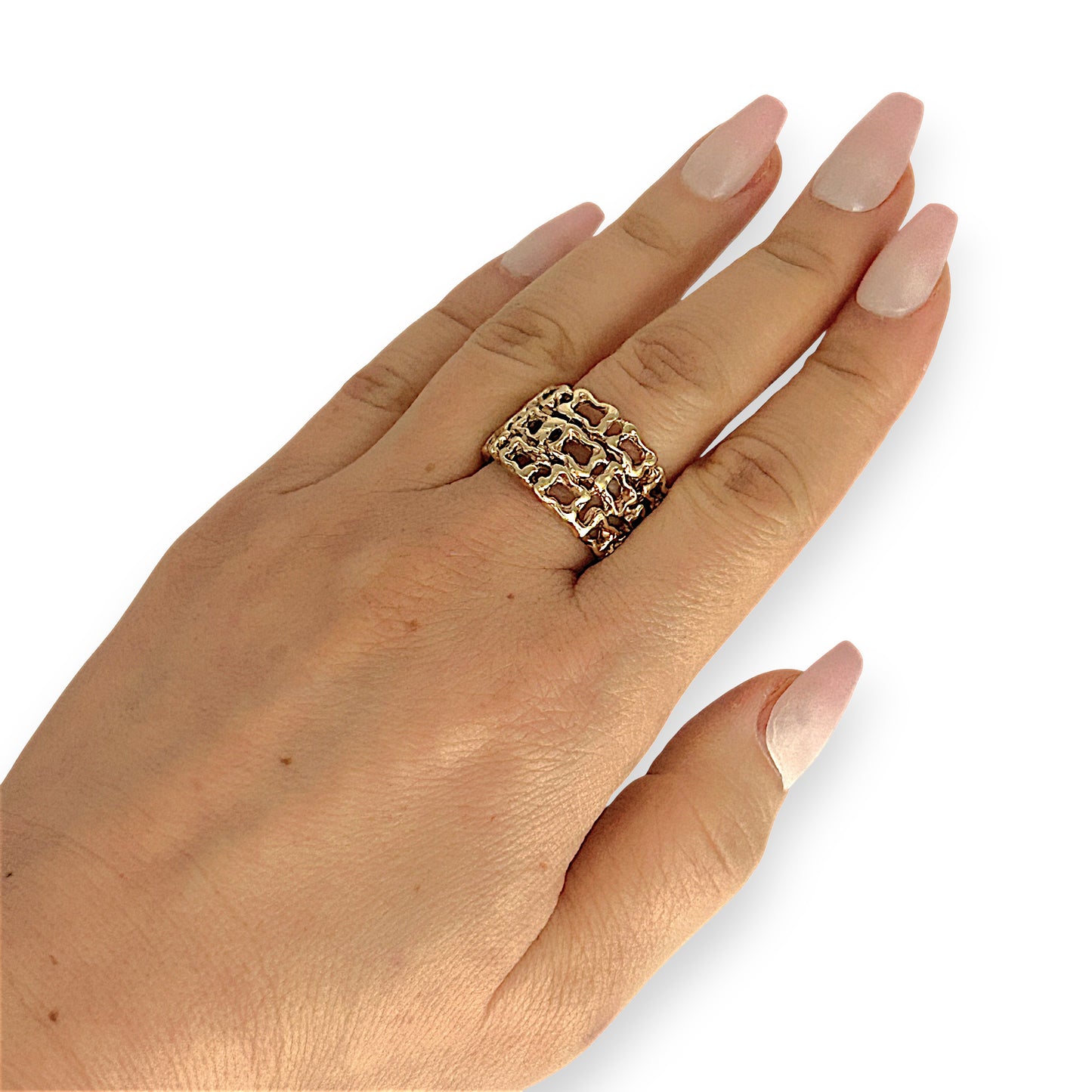 GOLD DEAL | 9ct (9K) Gold Refurbished Mirage Filigree Ring Size Q