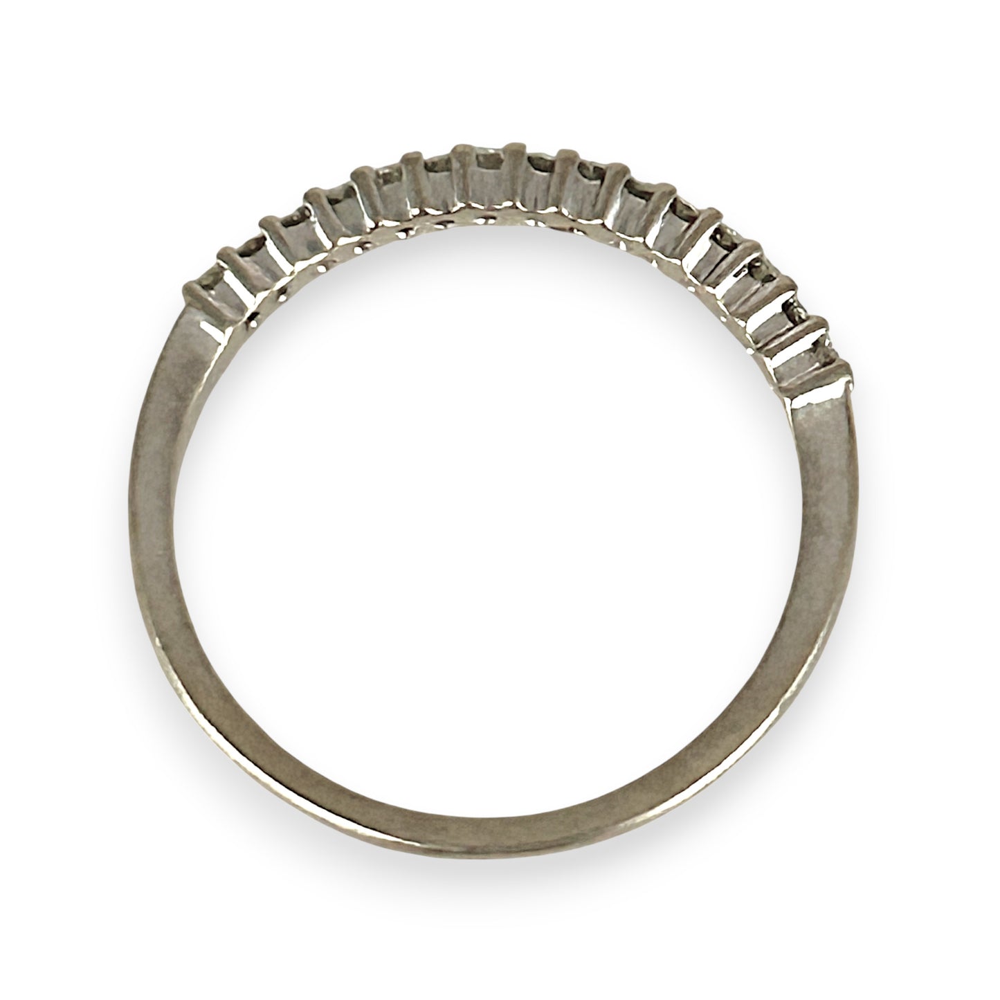 GOLD DEAL | 9ct (9K) White Gold Lustra Diamond Band Size N1/2