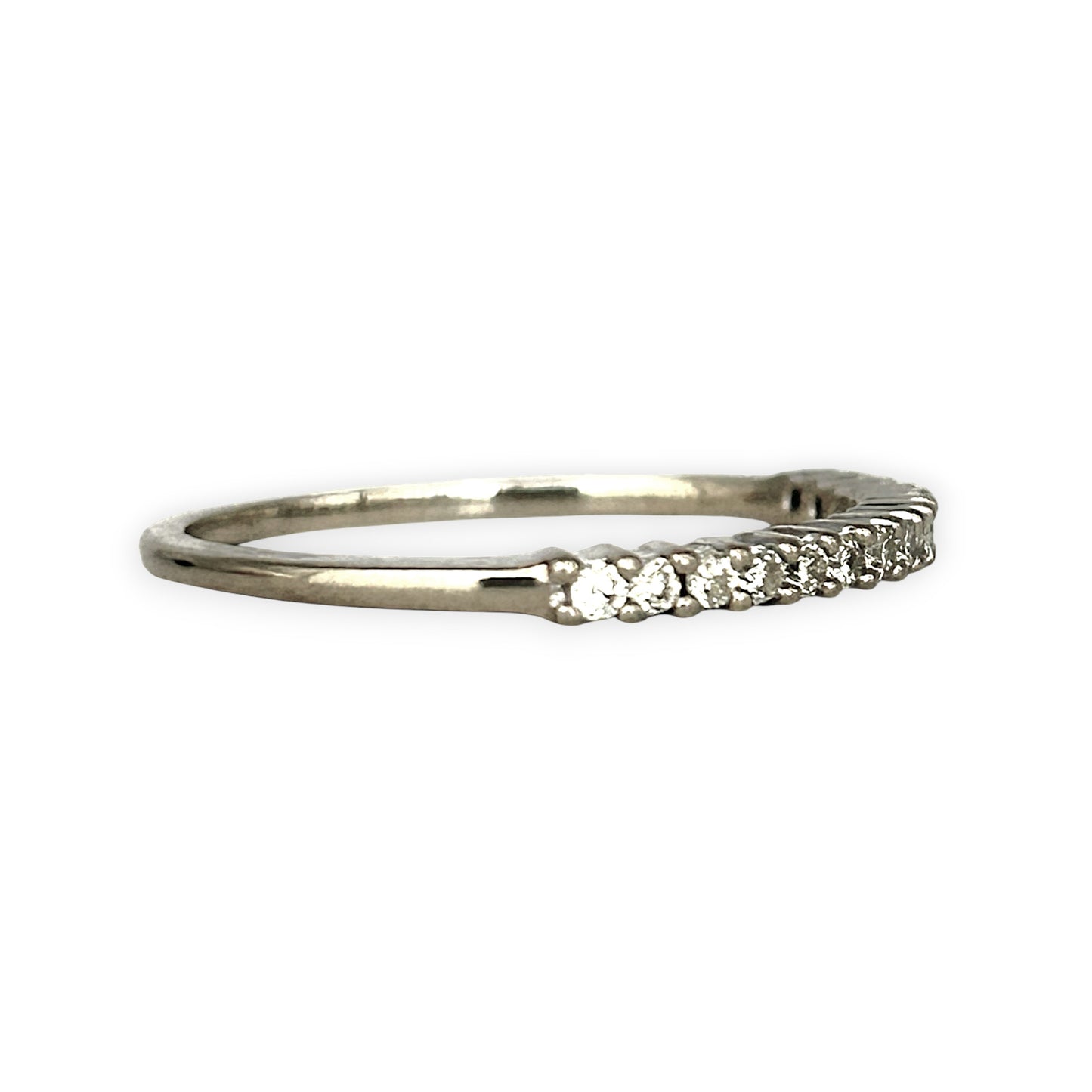 GOLD DEAL | 9ct (9K) White Gold Lustra Diamond Band Size N1/2
