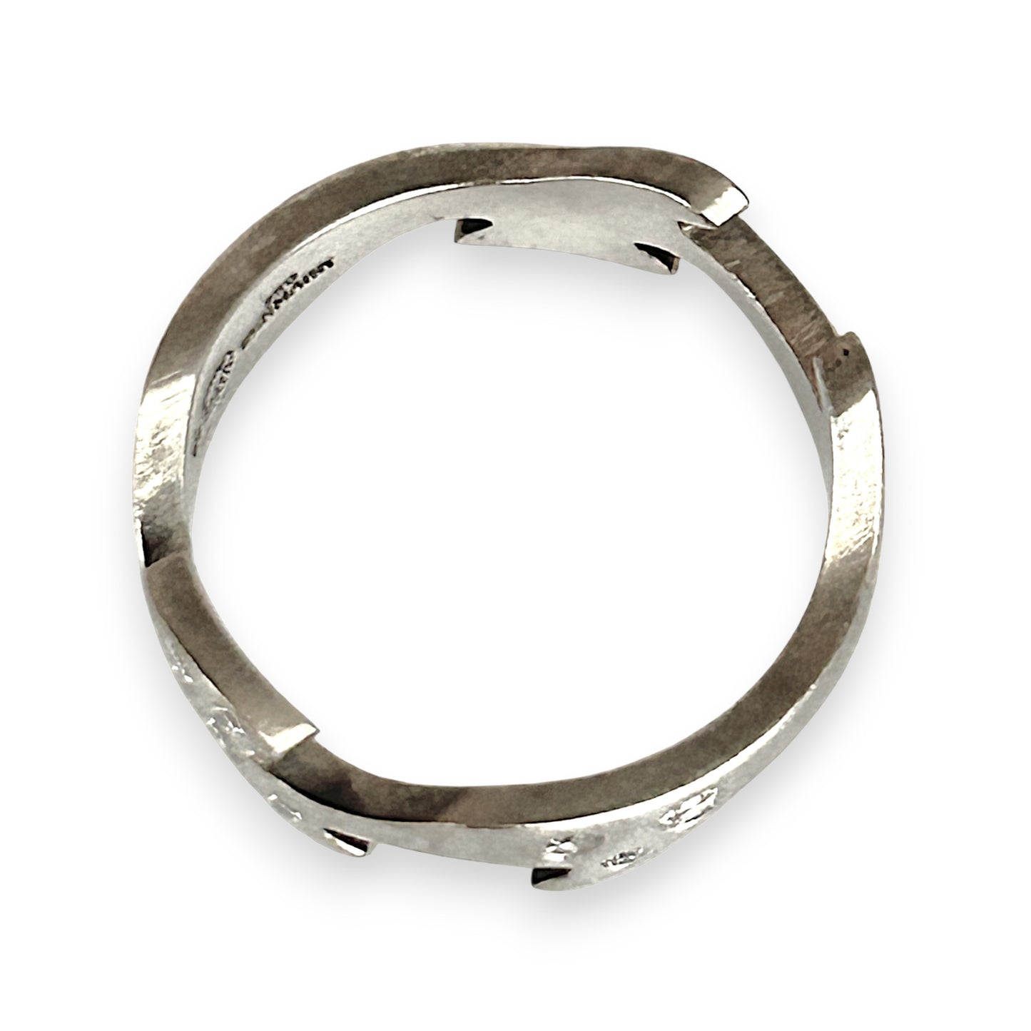 GOLD DEAL | 18ct (18K) White Gold Elara Sculpted Diamond Ring Size Q
