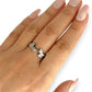 GOLD DEAL | 18ct (18K) White Gold Elara Sculpted Diamond Ring Size Q