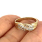 GOLD DEAL | 9ct (9K) Gold MICHAEL HILL Diamond Wave Ring Size P