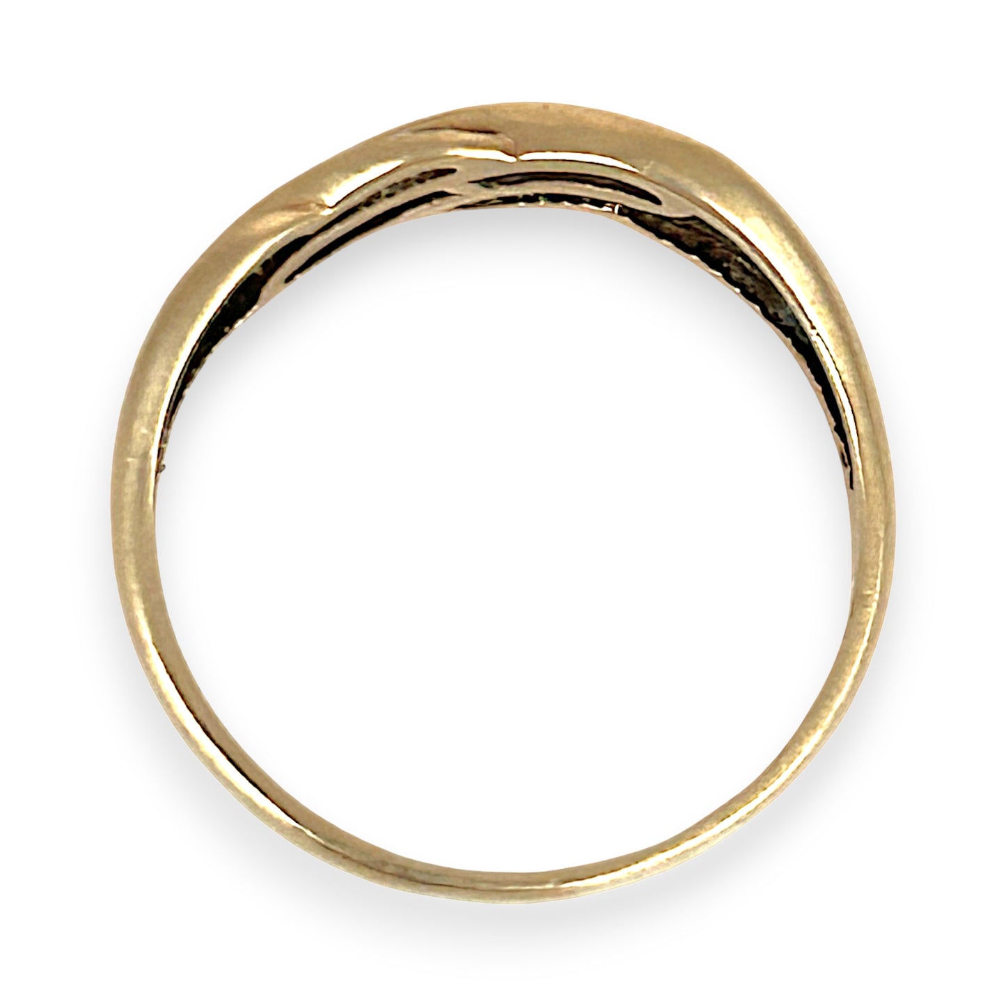 GOLD DEAL | 9ct (9K) Gold MICHAEL HILL Diamond Wave Ring Size P