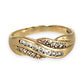 GOLD DEAL | 9ct (9K) Gold MICHAEL HILL Diamond Wave Ring Size P