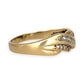 GOLD DEAL | 9ct (9K) Gold MICHAEL HILL Diamond Wave Ring Size P