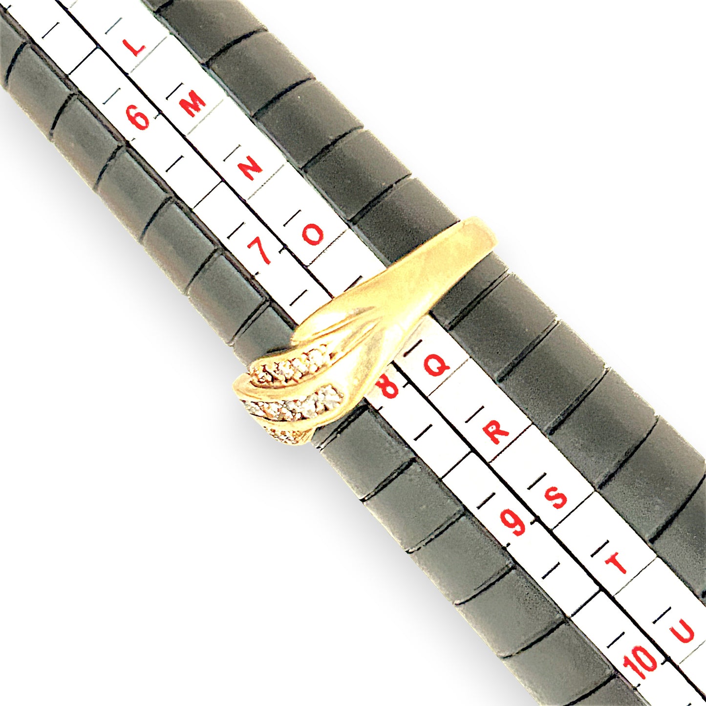 GOLD DEAL | 9ct (9K) Gold MICHAEL HILL Diamond Wave Ring Size P