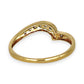 GOLD DEAL | 9ct (9K) Gold Curved Elegance Diamond Ring Size M