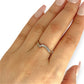 GOLD DEAL | 9ct (9K) Gold Curved Elegance Diamond Ring Size M