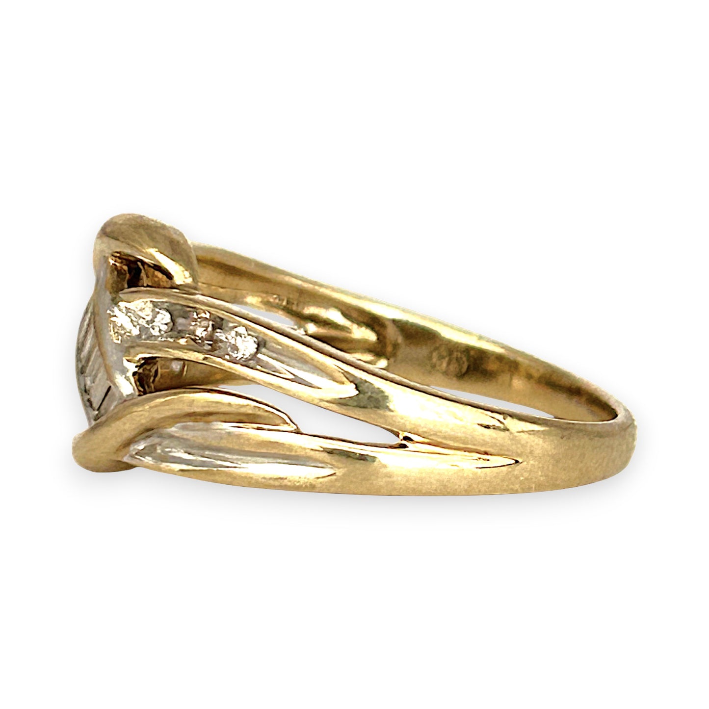 GOLD DEAL | 9ct (9K) Y/W Gold Eternal Harmony Diamond Weave Ring Size P