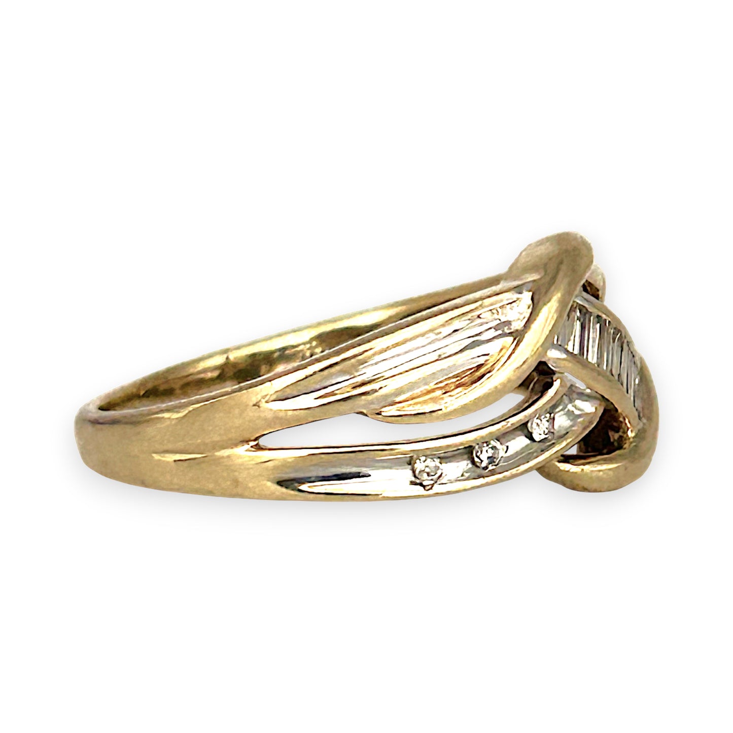 GOLD DEAL | 9ct (9K) Y/W Gold Eternal Harmony Diamond Weave Ring Size P