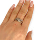 GOLD DEAL | 9ct (9K) Y/W Gold Eternal Harmony Diamond Weave Ring Size P