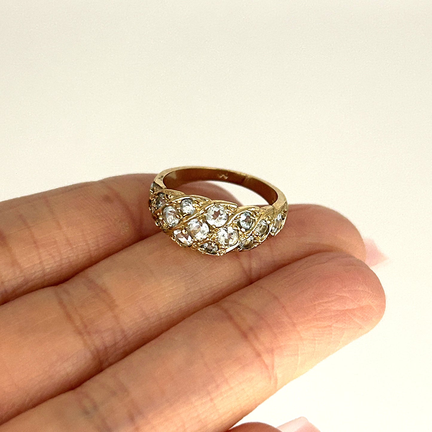 NZGD | 9ct Gold Refurbished Vintage Lattice Ring Size L