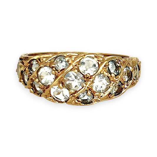 NZGD | 9ct Gold Refurbished Vintage Lattice Ring Size L
