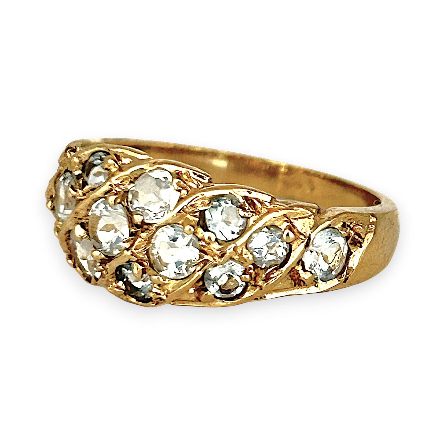 NZGD | 9ct Gold Refurbished Vintage Lattice Ring Size L