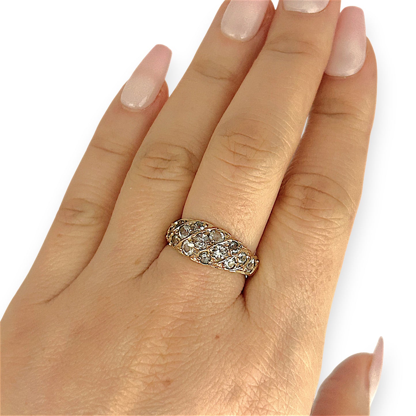 NZGD | 9ct Gold Refurbished Vintage Lattice Ring Size L