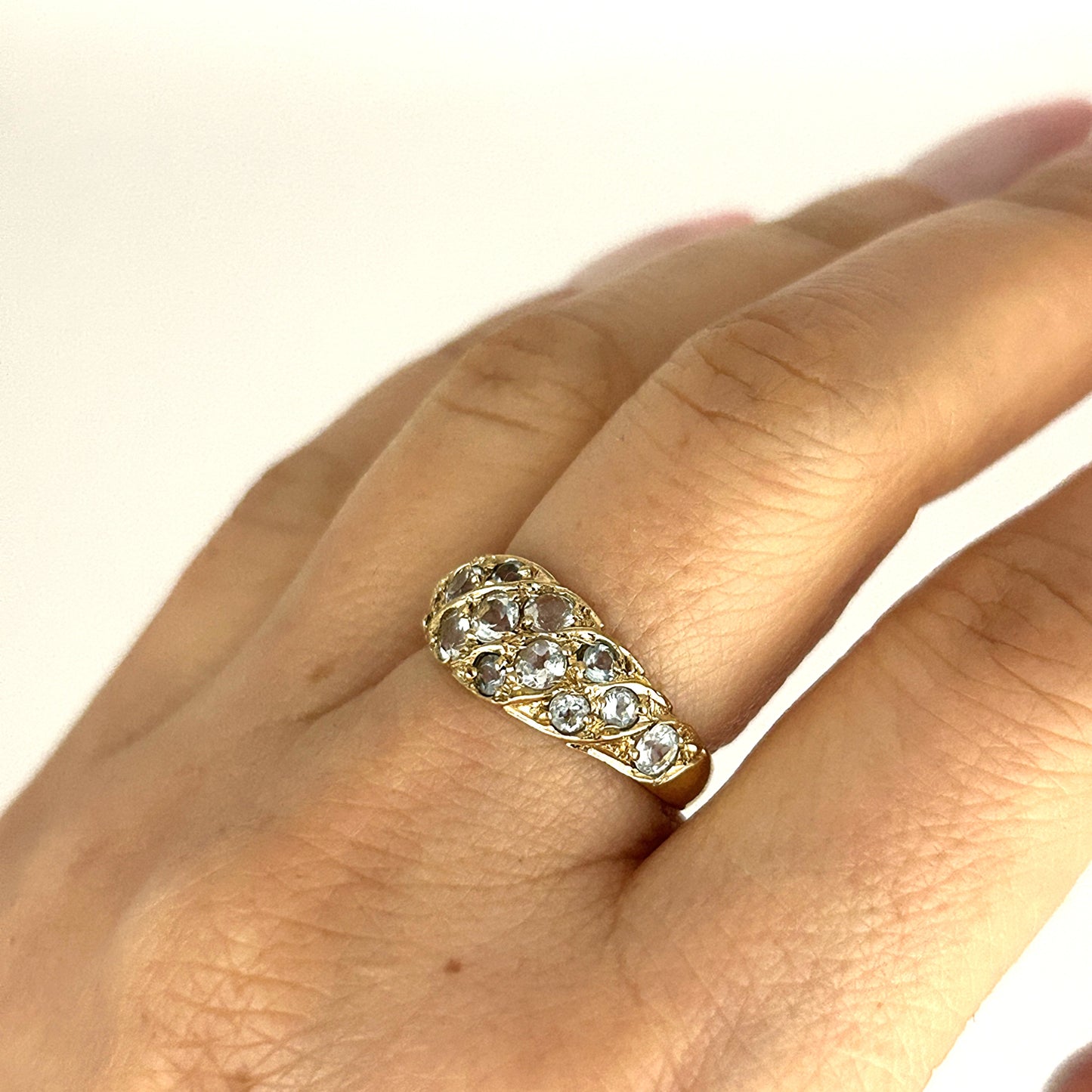 NZGD | 9ct Gold Refurbished Vintage Lattice Ring Size L
